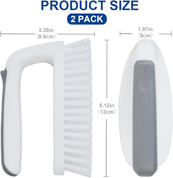 Scrub Brush 3 Pack for Kitchen, Kitchen Cleaning Brush for Pot Pan and Stove