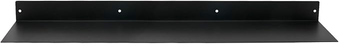 Buhbo Mitus Floating Shelf Wall Mounted (8 inch x 36 inch) Heavy Duty Industrial Modern Steel, Black