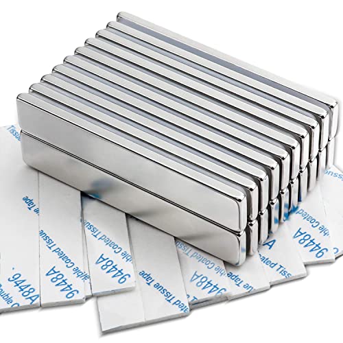 MIKEDE Strong Neodymium Magnets with Adhensive Backing 60x10x3 mm 20 Pcs - Image 5
