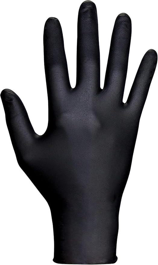 SAS Safety SAS - 66583-120 PACK Derma-Tuff Powder Free Nitrile Disposable Gloves, 6 Mil, 2XL 120 Ct, Latex Free, Black
