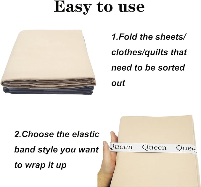 6 Pieces Bed Sheet Organizer Bands, Sheet Organizers and Storage Label Bands, Sheets Organizer for Closet, Sheet Label for Bedding, Sheet Keepers Linen Labels Bedding Bands (White, 6Pcs Twin)