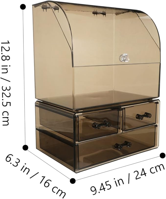 Acrylic Transparent Cosmetic Storage Box Drawer-type Organizer for Desktop Stylish Makeup Holder Design for Beauty Products and Accessories