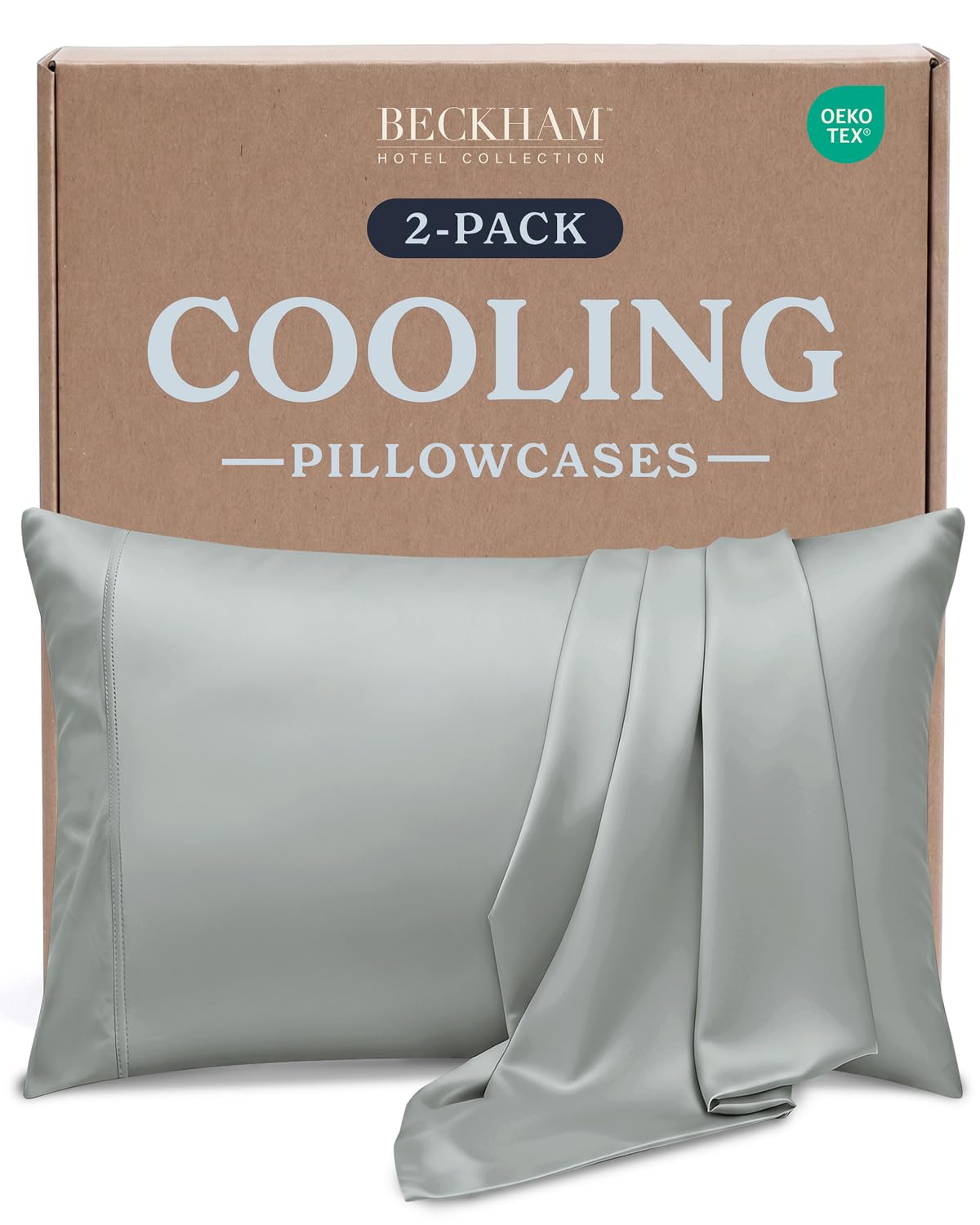 Beckham Hotel Collection Cooling Pillowcases for Hot Sleepers - Image 1