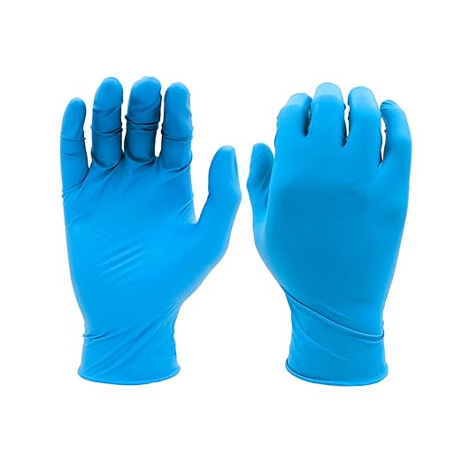 SHOWA 7500PF Sustainable EBT Latex-Free, Powder-Free, Nitrile Disposable Single Use Safety Gloves, 4 Mil, 9.5" Length, XX-Large (1 Box/90 Gloves)