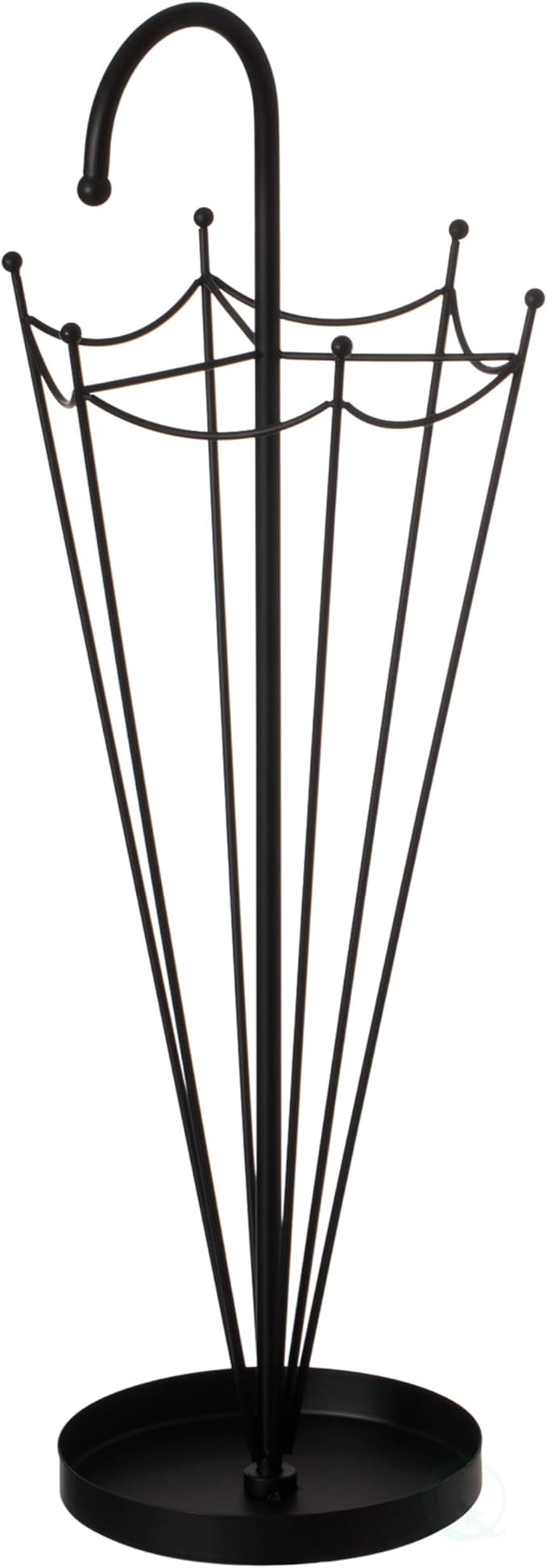 Vintiquewise Black Umbrella Holder for Entryway, Creative Umbrella Stand Indoor Outdoor, Floor Standing Umbrella Rack, Cane Stand