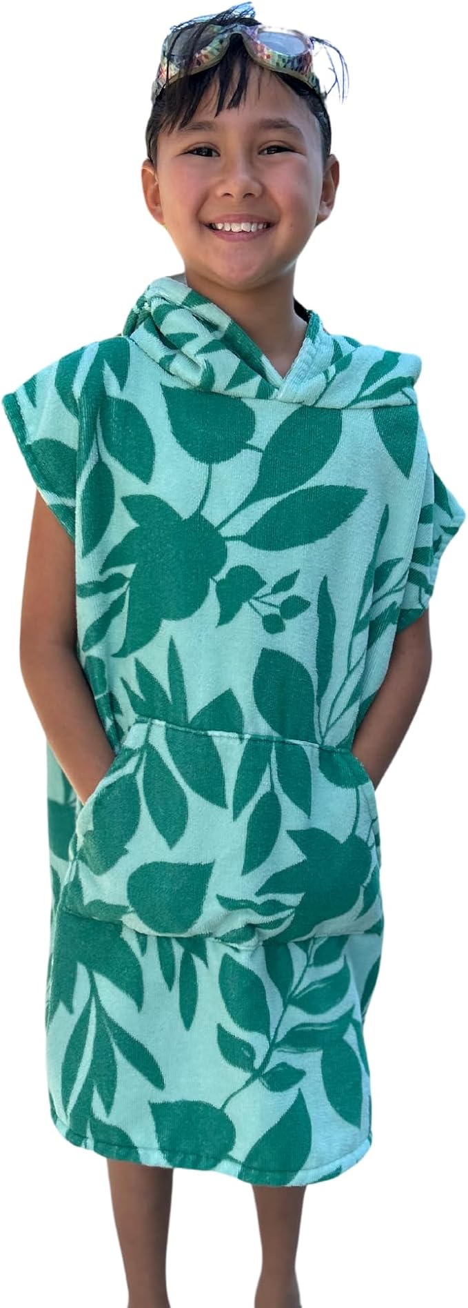 COR Surf Poncho Changing Towel Robe with Hood and Front Pocket for Kids, Doubles Up As Beach Towel and Blanket - Kailua