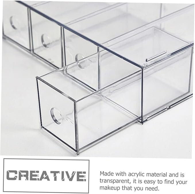 Acrylic Makeup Organizer Storage Box for Hair Accessories Cosmetics Travel Jewelry Acrylic for Dresser Vanity Bathroom
