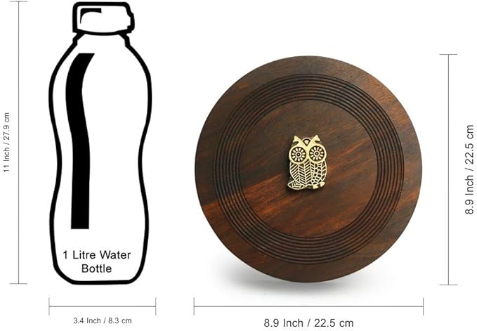 ExclusiveLane 'Mystic Owl Block' Sheesham Wood Indian Spice Box with Spoon (7 Partitions, Each Partition : 2.8 oz) | Masala Dabba Box Spice Storage Container Rack Wooden Spice Box for Gift
