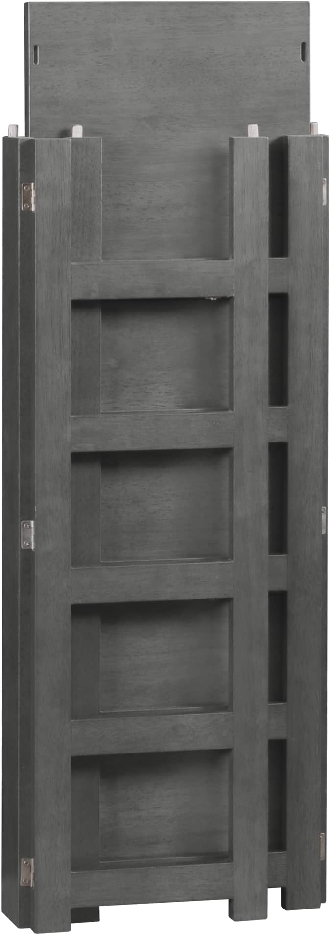 Niche Regency Flip Flop 34 Inch Folding 3-Shelf Square Bookcase, No Tools Assembly, Sturdy Solid Wood, Easy Setup, Space-Saving Bookshelf for Home, Office, Dorm, Living Room, Bedroom, Grey Finish