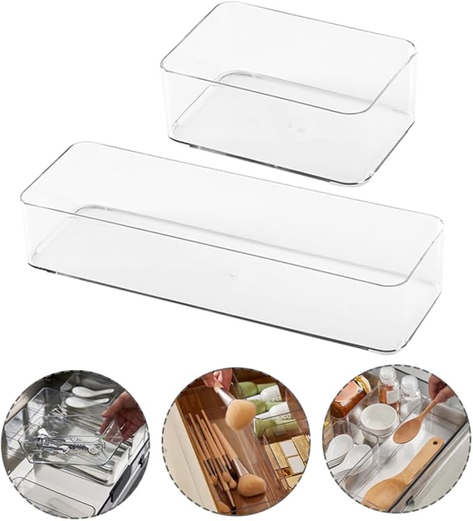 2pcs Convenient Storage Cases Drawer Organizers for Apartment Essentials