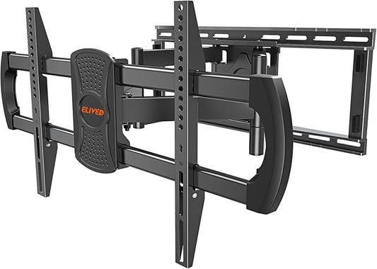 ELIVED Heavy Duty TV Wall Mount for Most 42"-90" TV Up to 200 LBS, Max VESA 800x400mm, Pre-Assembled Wall Mount Bracket, Full Motion Swivel tv Mount Fits 24"/18"/16" Wood Studs, YD3028