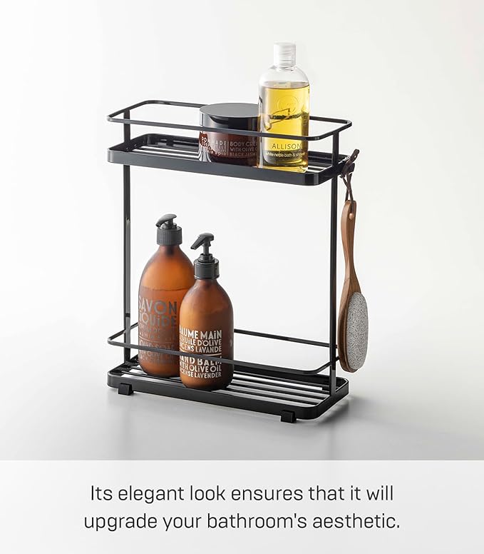 YAMAZAKI Home Tower Bath Rack - Bathroom Shower Storage Holder, Caddy Shelf Organizer - Small, 13" - Steel -