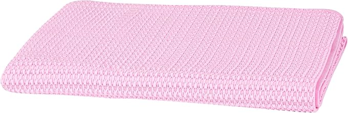 Restaurantware-Clean Tek Professional 25.2 x 16.9 Inch Chamois Cloths, 20 Reusable Microfiber Towels - Storage Tube Included, Absorbent, Pink PVA 3D Microfiber Cleaning Rags, for Windows Or Cars