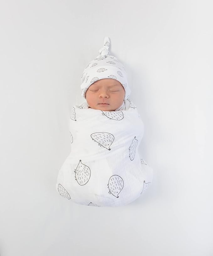 SwaddleDesigns Cotton Muslin Swaddle Blanket, Receiving Blanket for Boys & Girls, Best Shower Gift, 46x46 inches, Black Panda