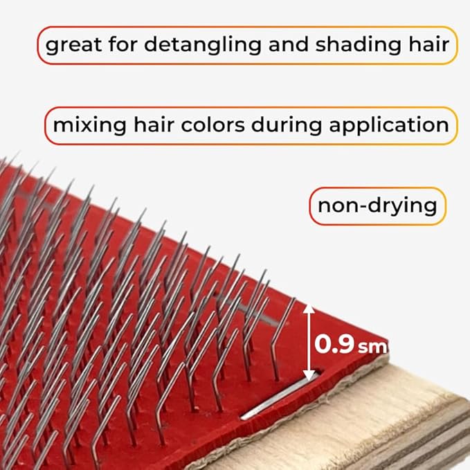 29 x 9 cm (2 pcs) Hair Holder on a Wooden Base, Drawing Mat For Bulk Hair Extension Professional Hackle Styling Tools Making Lace Wig Tools Drawing Card With Needles