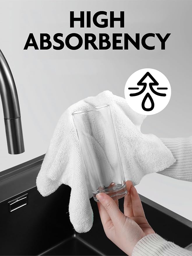 Fantasticlean Tear-Away Microfiber Cleaning Cloth Roll, Reusable Washable Kitchen Towels, Super Absorbent Dish Cloths