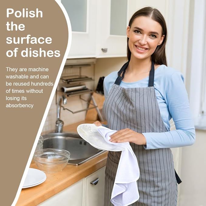 Kitchen Towel Premium Sublimation Blank Towels Fast Drying Tea Towel Polyester Dish Towels for Drying Dishes16 Inch X 24 Inch 20 Pack