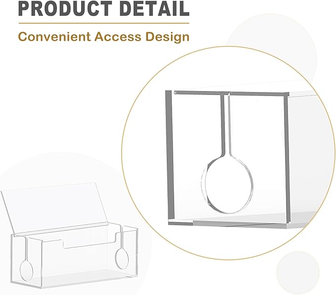 Cable Cord Organizer Box, 2 Open Slots Cords Hider Box, Under Desk Power Strip Organizer and Floor Cables Storage, Clear