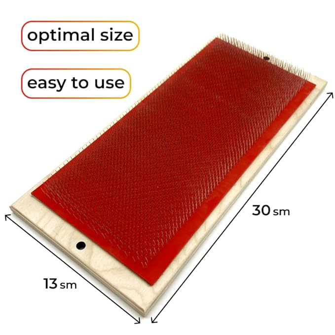 30 x 13 cm (2 pcs) Hair Holder on a Wooden Base, Drawing Mat For Bulk Hair Extension Professional Hackle Styling Tools Making Lace Wig Tools Drawing Card With Needles
