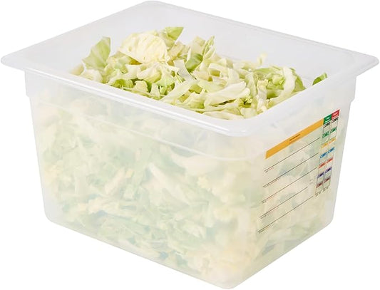 Restaurantware Food Storage Container 10 Pack of 12.7 x 10.3 x 7.8 Inches Plastic Stackable Storage Box White Reusable Label Container Dishwasher Safe For Restaurants And Kitchens