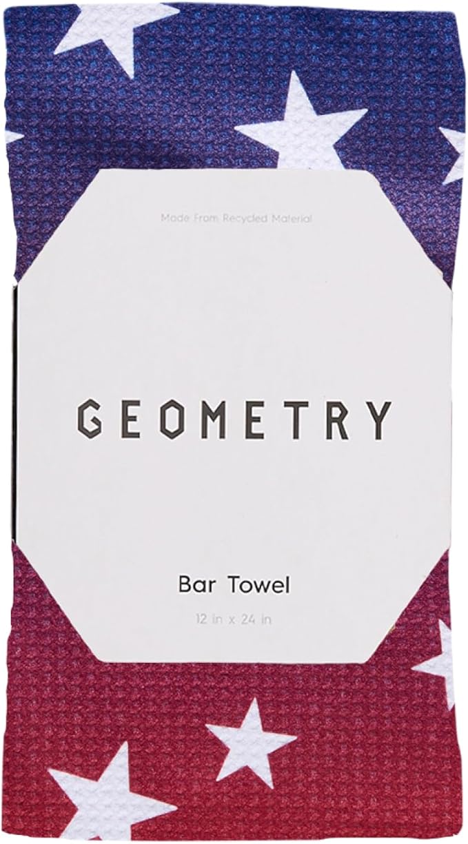 Bar Towels for Kitchen Premium Towels for Cleaning Dishes & Glassware - Absorbent & Fast Drying Kitchen Towels - Gradient Star, 12" x 14" - 1-Piece