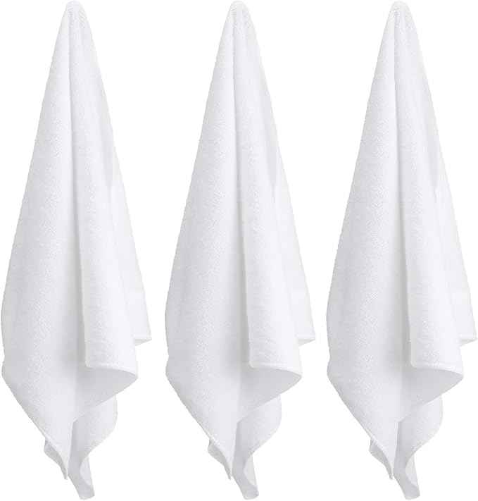 26 Pcs Salon Bleach Proof Towels Highly Absorbent Hair Towels Hand Facial Cloths Bleach Resistant for Salon Barber Spa Beauty Bath Hair Stylist(White,18 x 30 Inch,Classic)