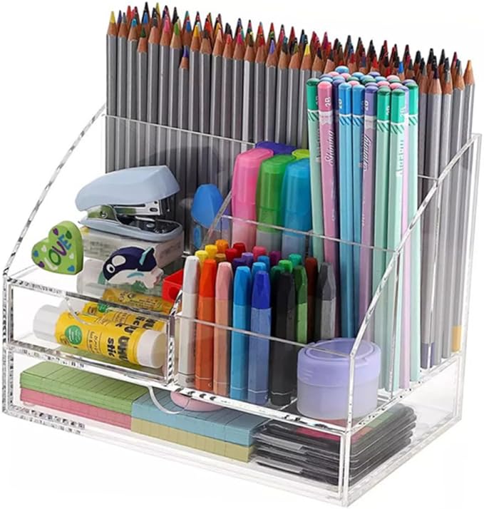 Acrylic Desk Organizer Drawer Makeup Box for Vanity Office Desktop Storage Box