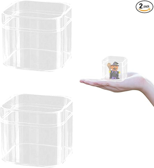 Small Acrylic Box Clear Display Box with Lid Jewelry Storage Organize Container Wedding Party Gift Boxes
