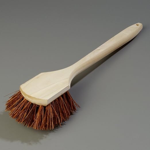 SPARTA 4549300 Flo-Pac Plastic Grout Brush, Scrub Brush, Cleaning Brush With Stiff Palmyra Bristles For Cleaning, 20 Inches, Tan