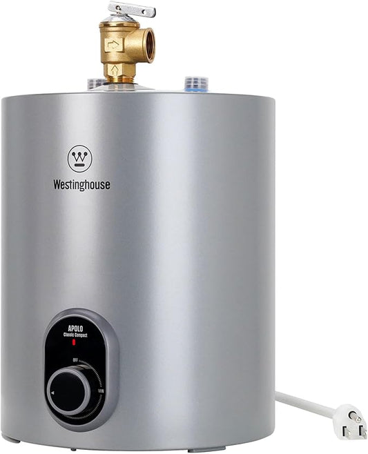 Westinghouse Electric Mini Tank Water Heater - 1.5 Gallon Compact Storage Small Hot Water Heater Electric - 120V Point of Use On Demand Under Sink for Home Kitchen Bathroom, CSA Listed