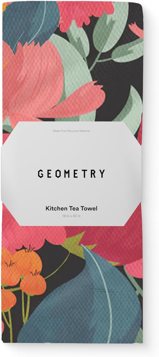 Kitchen Tea Towels - Quick Dry Microfiber Dish Towels for Kitchen My Garden, 18" x 30" 1 Pack
