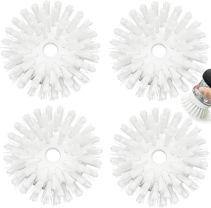 Palm Brush Refills for OXO (New Generation) - 1 Count, White, Plastic/Nylon Bristles, Plastic Handle, Dish & Utensils