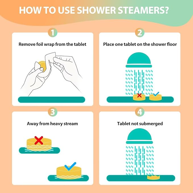 Shower Steamers Aromatherapy - 12 Pack Shower Bomes with Essential Oils, Birthday Gifts for Men Women, Valentines Day Gifts for Him Her, Relaxation Self Care Gift for Women, Easter Basket Essentials
