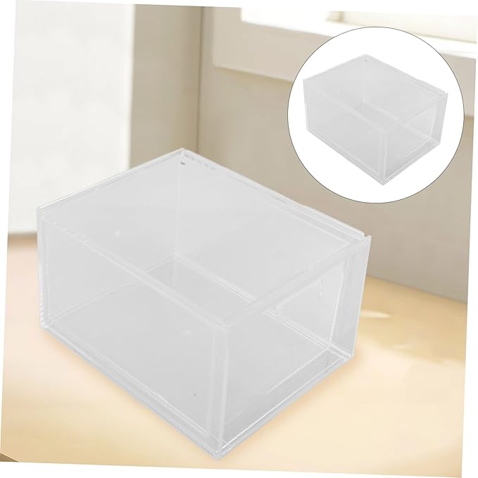 jojofuny 3Pcs Clear Stackable Drawer Organizer Versatile Makeup Storage Bins for Easy Access to Cosmetics and Daily Items Space Saving Transparent Design for Home and Vanity