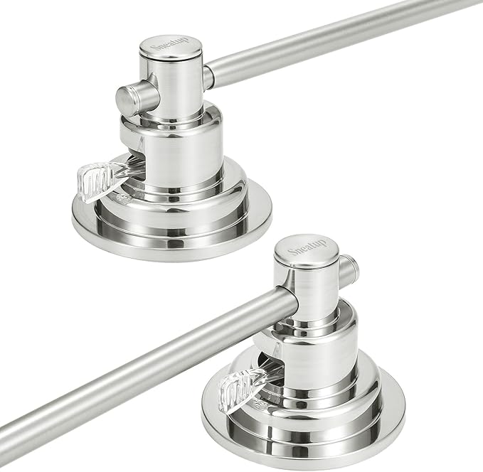 Suction Cup Extendable 17-29" Stainless Steel Towel Bar (Brushed Nickel)