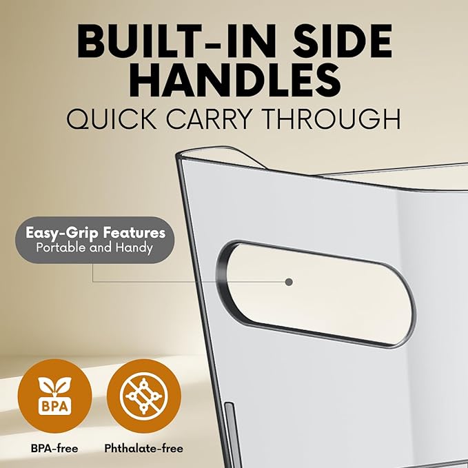 CONTROL KITCHEN Medium Clear Storage Bins | Versatile Plastic Organizers for Kitchen & Home