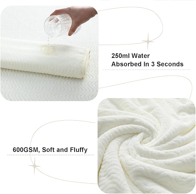 Bathroom Towels Set Of 4, 35x70 Inches Oversized Bath Towels Extra Large Microfiber Shower Towels Textured Ultra Soft Absorbent Quick Dry Towel Bath Sheets Towels For Adults Bathroom Hotel Spa Beige