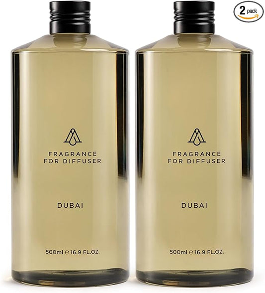 AromaPlan Hotel Scents Dubai 16 Fl Oz 2 Pack (946ml), Home Luxury Aroma & Hotel Fragrance Diffuser Oil- Hotel Diffuser Oil for Aromatherapy- USA Made, Bigger Bottle, Bolder Aroma & Longer Lasting