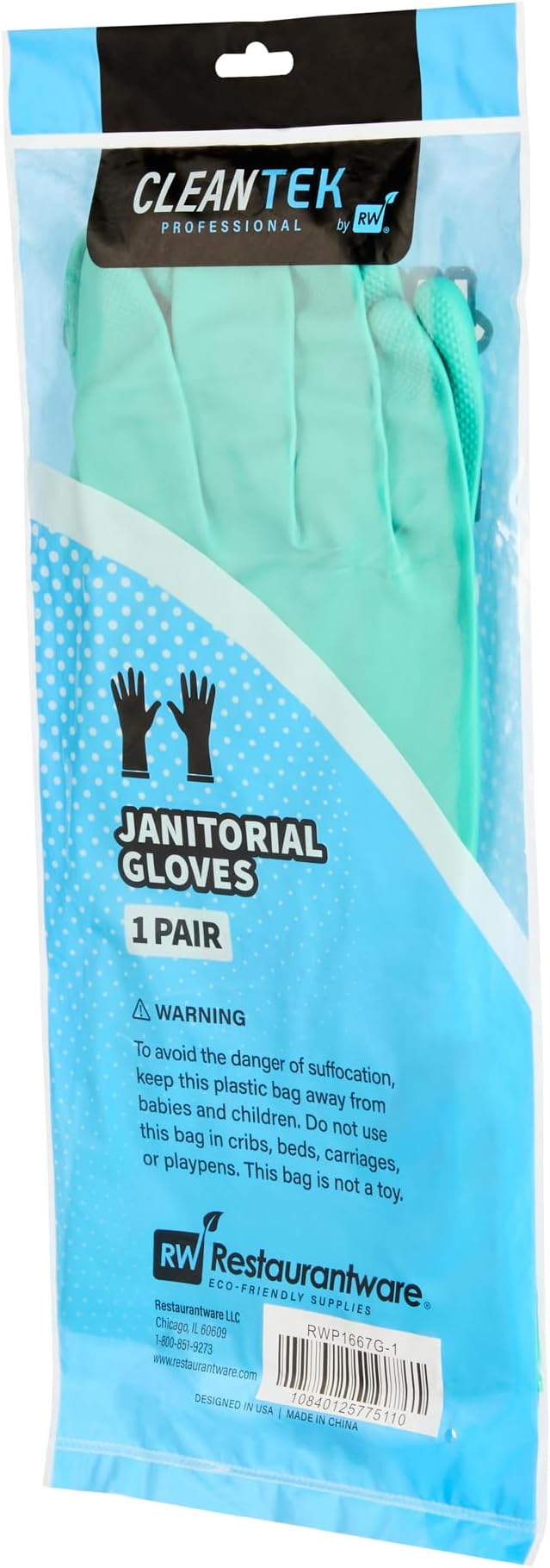 Green Cleaning Gloves 10 Pairs 15 Mil Thick Extra Large Heavy-Duty Nitrile Gloves With Long Cuff No-Latex Flock Lining For Use In Hospitals, Commercial Kitchens and Households