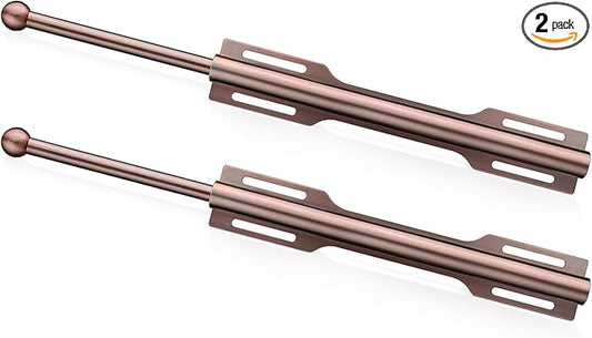 FIRJOY 12" Valet Rod for Closet Pull Out (2 Pack, Antique Copper)
