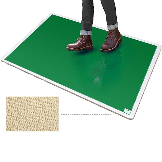Nuanchu Adhesive Mat Pad Include 1 Sticky Non Slip Base Pad 2 Tacky Dust Mats Construction of 30 Sheets (60 Sheets Total) for Clean Room Science Lab Matting Laboratory Hospital (Green,24x36 Inches)