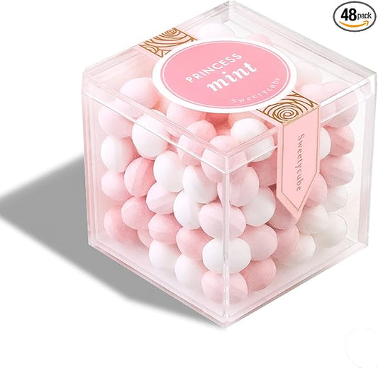 Acrylic Box Clear Display Box with Lid 48 Pack Acrylic Square Cube Candy Container Small Plastic Storage for Candy Pill and Tiny Jewelry