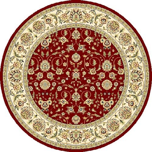 SAFAVIEH Lyndhurst Collection 4' Round Red/Ivory LNH312A Area Rug