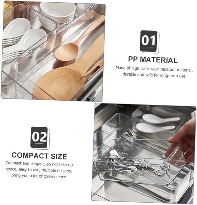 2pcs Convenient Storage Cases Drawer Organizers for Apartment Essentials