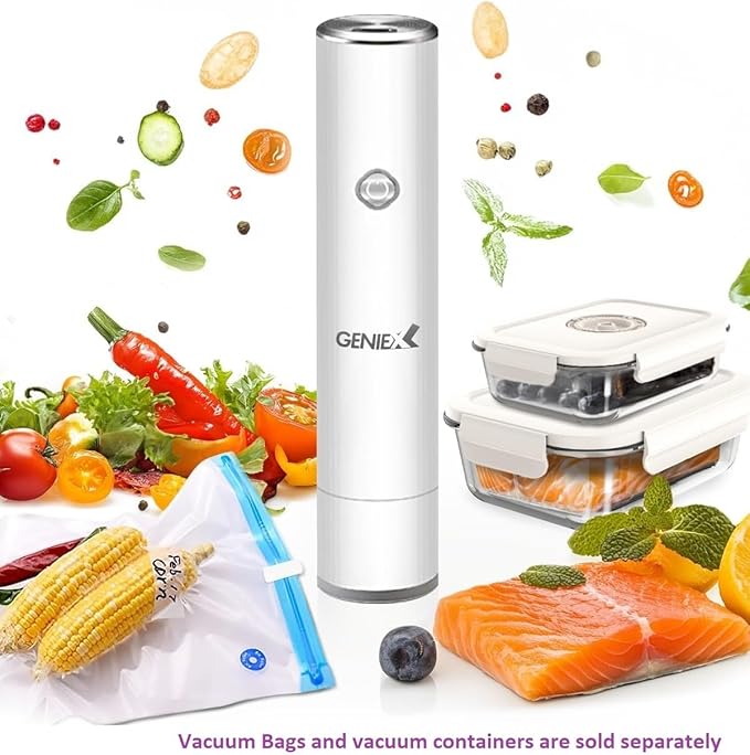 Handheld Vacuum Sealer for Food Storage | Compact, Wireless, Rechargeable (Sealer Only)