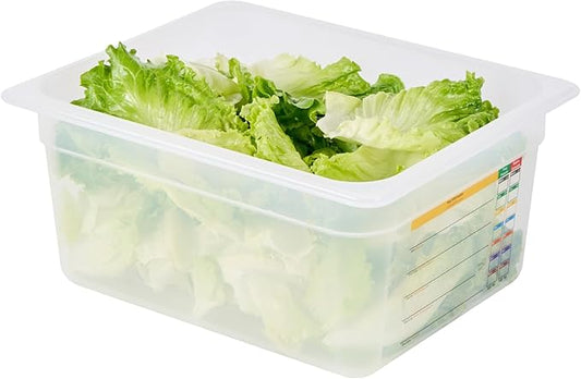 Restaurantware Food Storage Container 10 Pack of 12.7 x 10.3 x 3.9 Inches Plastic Stackable Storage Box White Reusable Label Container Dishwasher Safe For Restaurants And Kitchens