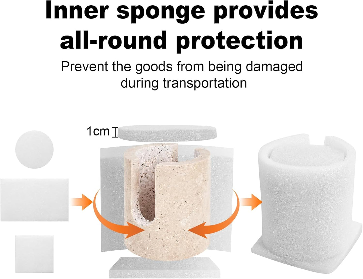 Natural Travertine Sponge Holder for Kitchen Sink Counter w A Plant-Based Kitchen Sponge, Fast Drying, Durable, Compact, Wabi-Sabi & Unique Sponge Caddy, Sink Organizer, Beige Travertine Decor