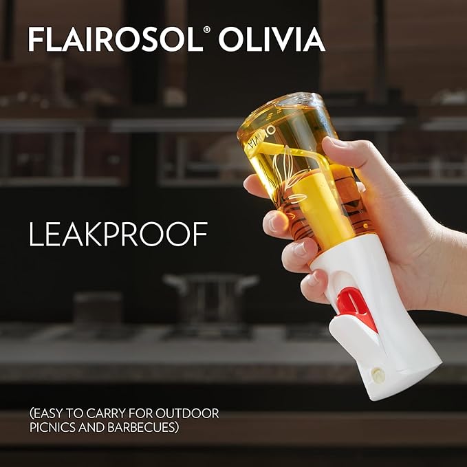 OLIVIA 130ML and 200ML Oil Sprayer for Cooking, Glass Olive Oil Sprayer
