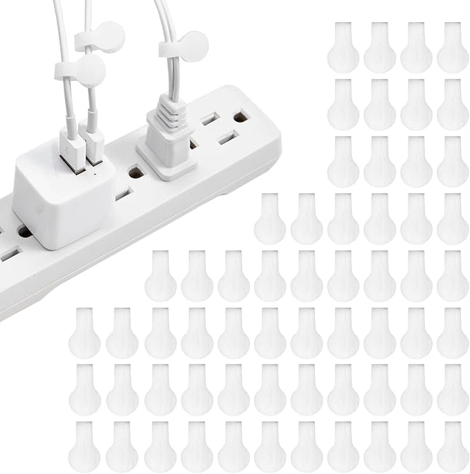 Cable Labels by Wrap-It Storage, Mini, White (60 Pack) Cord Labels, Wire Labels, Cable Tags and Wire Tags for Cable Management and Organizer for Electronics, Computers and More