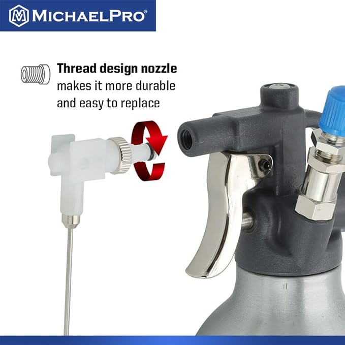 MichaelPro MP019001 21oz Heavy Duty Aluminum Fluid Spray Can — Max 140psi Working Pressure — High Pressure Refillable Air Sprayer